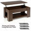 Table basse à plateau relevable avec rangement