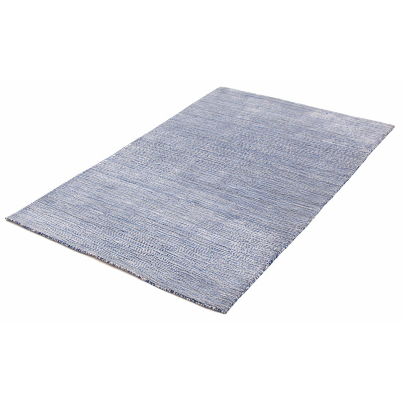 Tapis bleu foncé en laine tissé à la main Southwood Southwestern