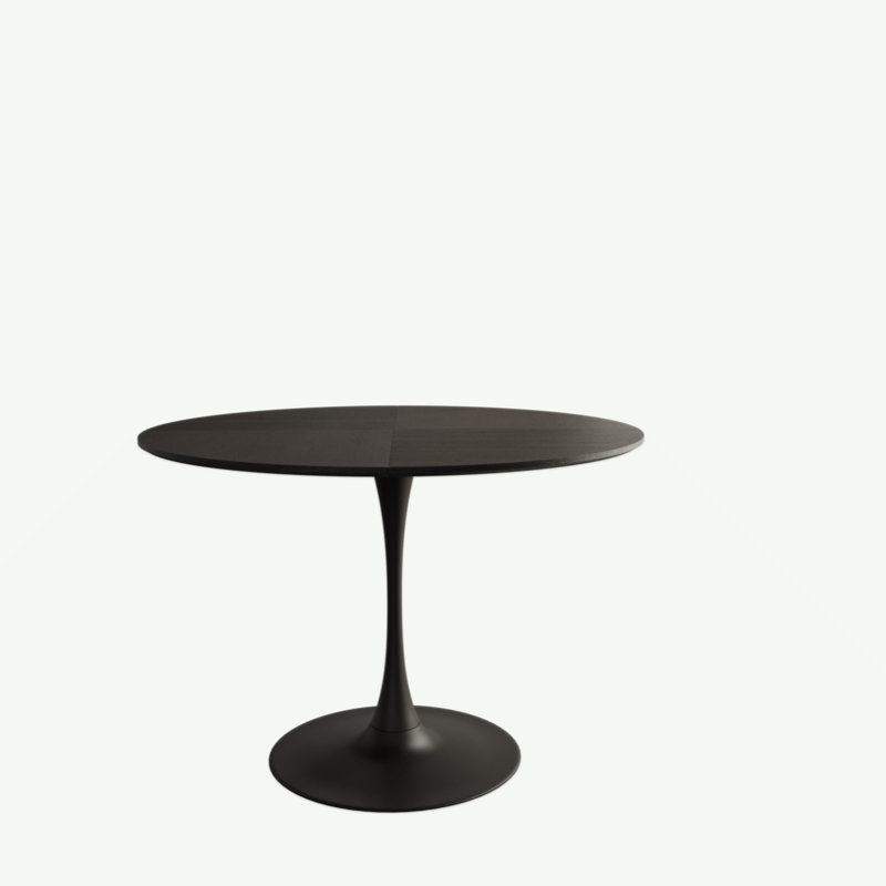 Table de salle à manger VEMSTKOJ, Noir, noir, noir, noir, H 29,53 po x L 42,13 po x l 42,13 po, Noir, noir, noir, noir