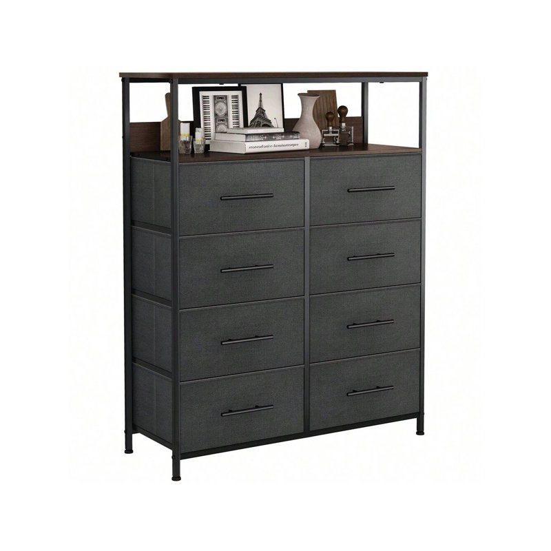 Aneisa 107cm W Chest of Drawers, Dark Brown/Black