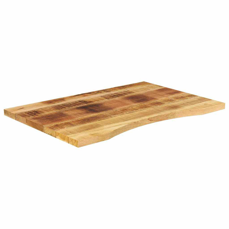 Bois de manguier massif naturel brut, H 1 po x l 35,4 po x P 19,7 po