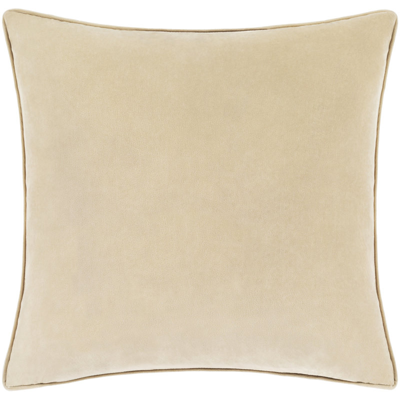 Housse de coussin Carrisa, Crème / argenté, H 18 po x l 18 po
