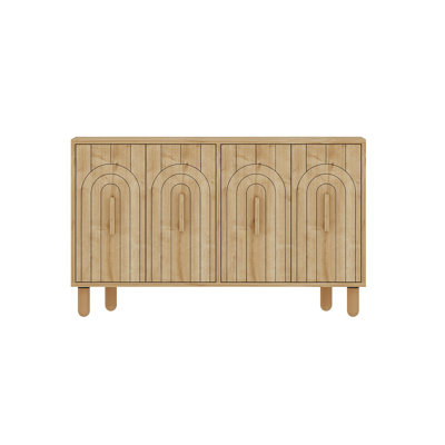 Modern Console Table, Sapphire Oak, 47.2 x 29.0 x 11.6 inches | 100% Melamine Coated Particle Board, Thickness: 0.7 inches | Stylish Geometric Design, Perfect for Entryway, Living Room & Hallway Décor