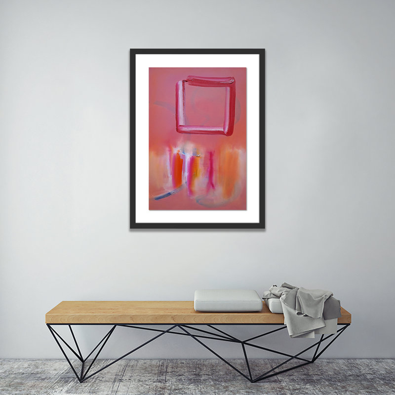 Souk Daylight Print by Charles Stuart, Black, 40" H x 29" W x 2.5" D, Light Red/Light Yellow/Pink/Black/White