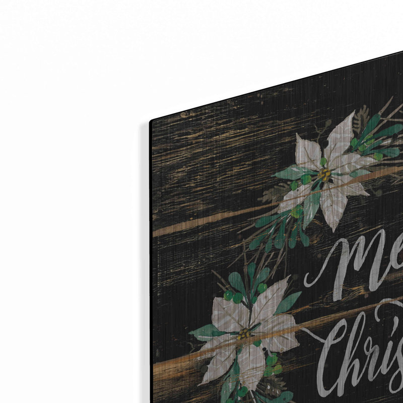 «Merry Christmas Poinsettia Wreath» par Cindy Jacobs, H 24 po x l 24 po
