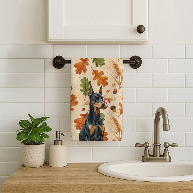 Serviette de cuisine tricolore Sheltie, Doberman Pinscher