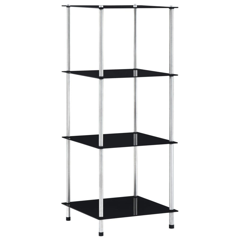 Abrahem 40cm W Metal Shelving Unit, Black