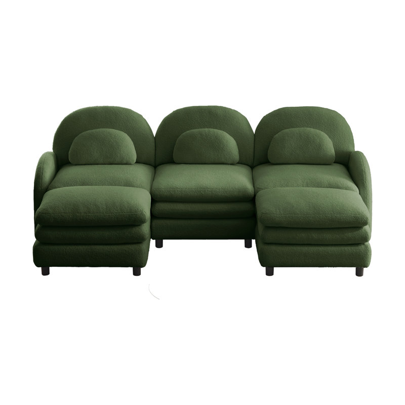 Canapé modulaire Teddy, Vert