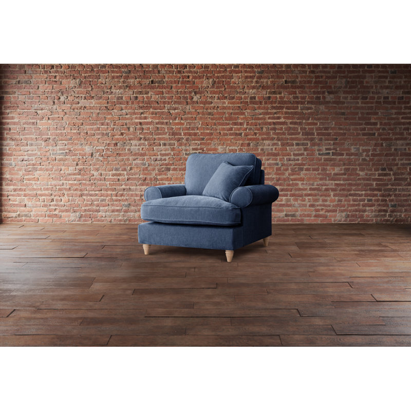 Longfellow Upholstered Armchair, Navy