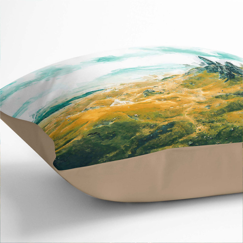Square Throw Cushion, Stone, 55cm H x 55cm W x 20cm D