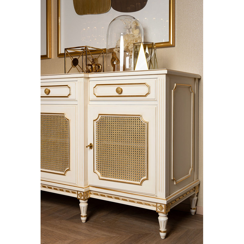 French Cane Door Sideboard