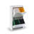 Steel Manual Lift Multi-Compartments Trash & Recycling Bin - 20 Gallons