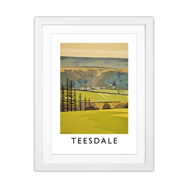 Teesdale Portrait 1 Piece Wall Art, 43.5cm H x 33.5cm W x 3cm D, White Framed