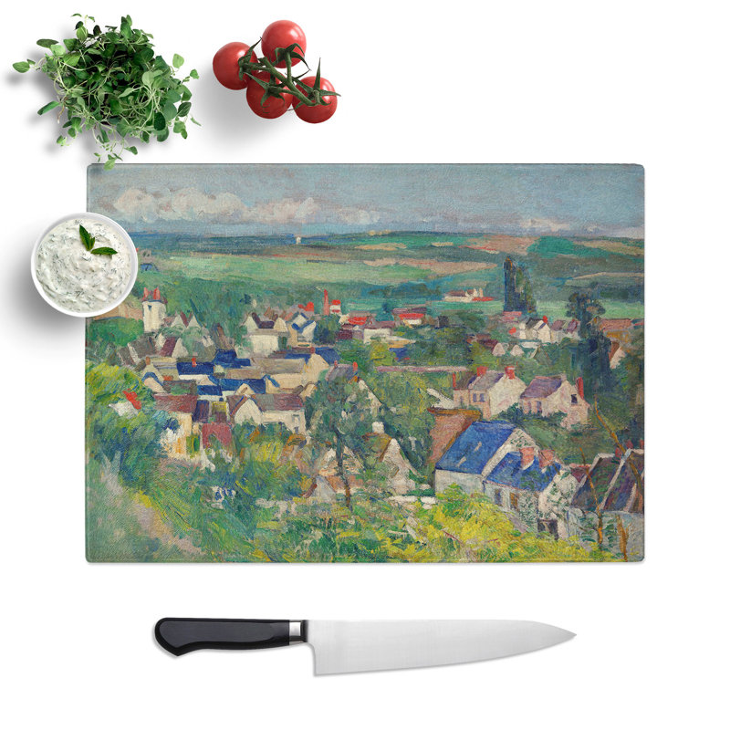 View of Auvers by Paul Cezanne Chopping Board, 0.4cm H x 28.5cm W x 39cm L