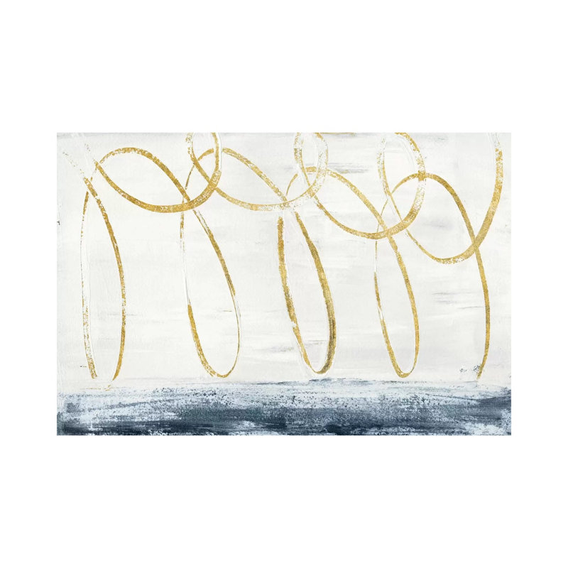 City Beach Gold by Piper Rhue - Wrapped Canvas Painting, 101.6 cm H x 66.04 cm W x 3.175 cm D