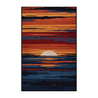  Washable Evening Sunset Farm Area Rug