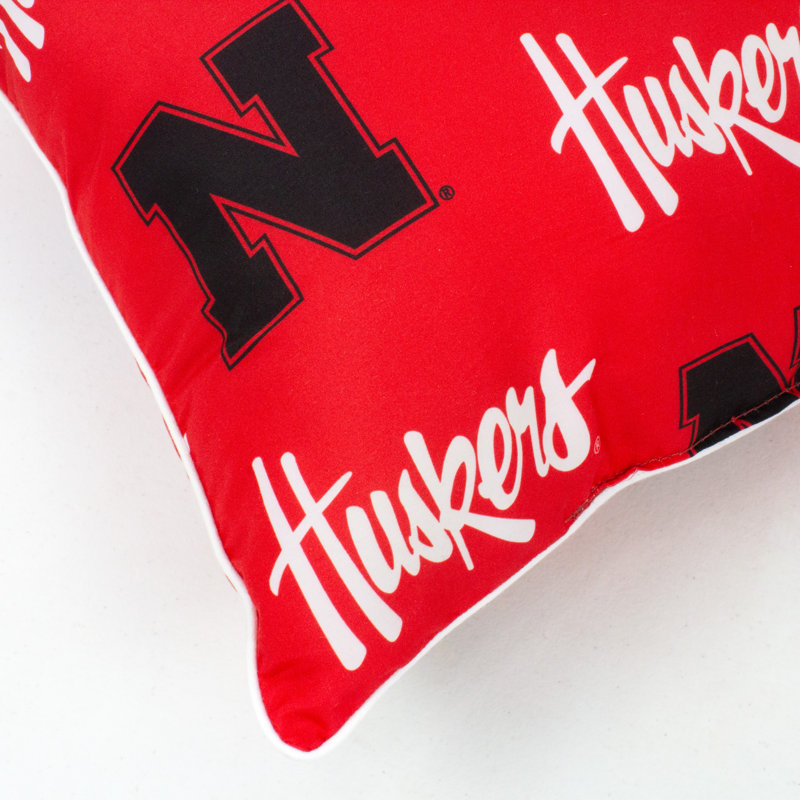 NCAA Reversible Throw Pillow, Nebraska