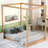 Canopy Bed,Platform Bed with Support Legs,Bed Frame-1553511773-1553511772