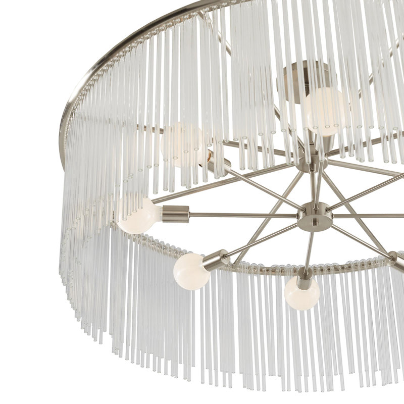 Royalton Chandelier, Soft Silver, 20" H x 60" W x 60" D, 12