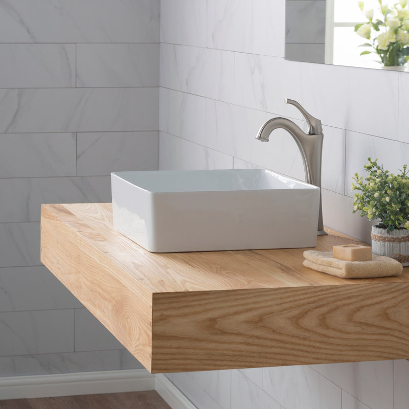 Lavabo de salle de bain vasque carré Thin Ceramics