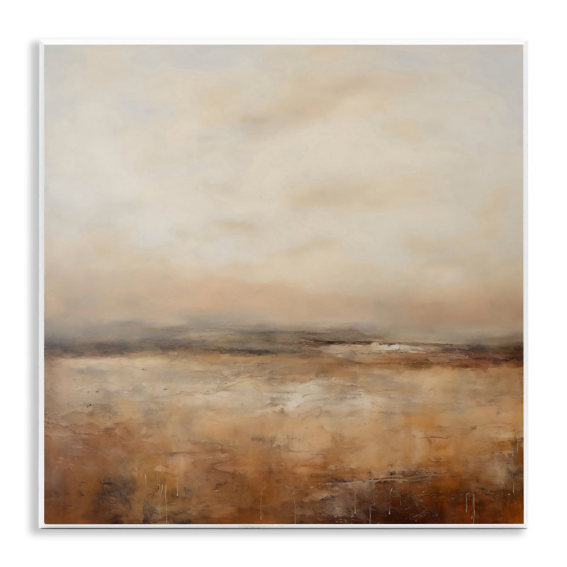 Calm Abstract Landscape Neutrals, plaque murale, design par Creative Studio