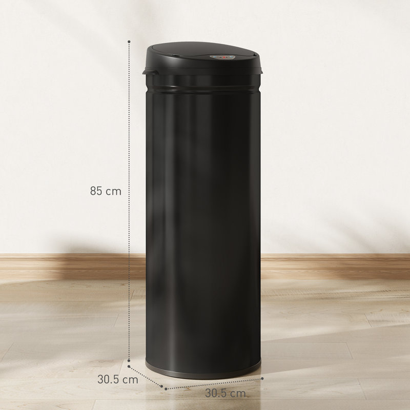 Stainless Steel, Plastic Kitchen Trash Can