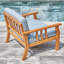 Chaise en bois massif d'eucalyptus Nautical Curve
