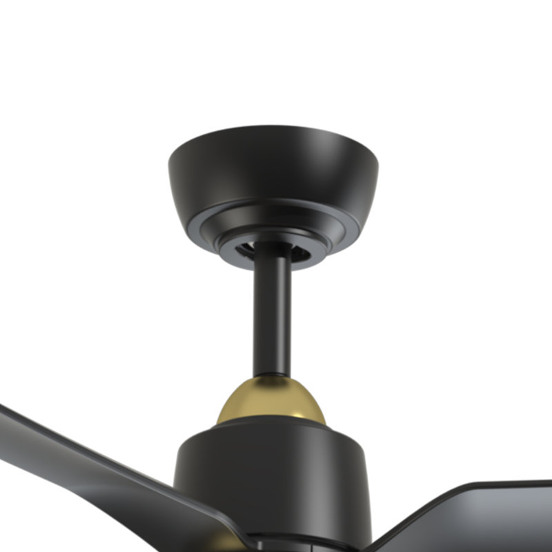 Hugo 42-In Ceiling Fan, Matte Black/Brushed Gold, Matte Black, 52" Wide