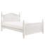 Lit double traditionnel en bois blanc avec rails et tête de lit-2109772490
