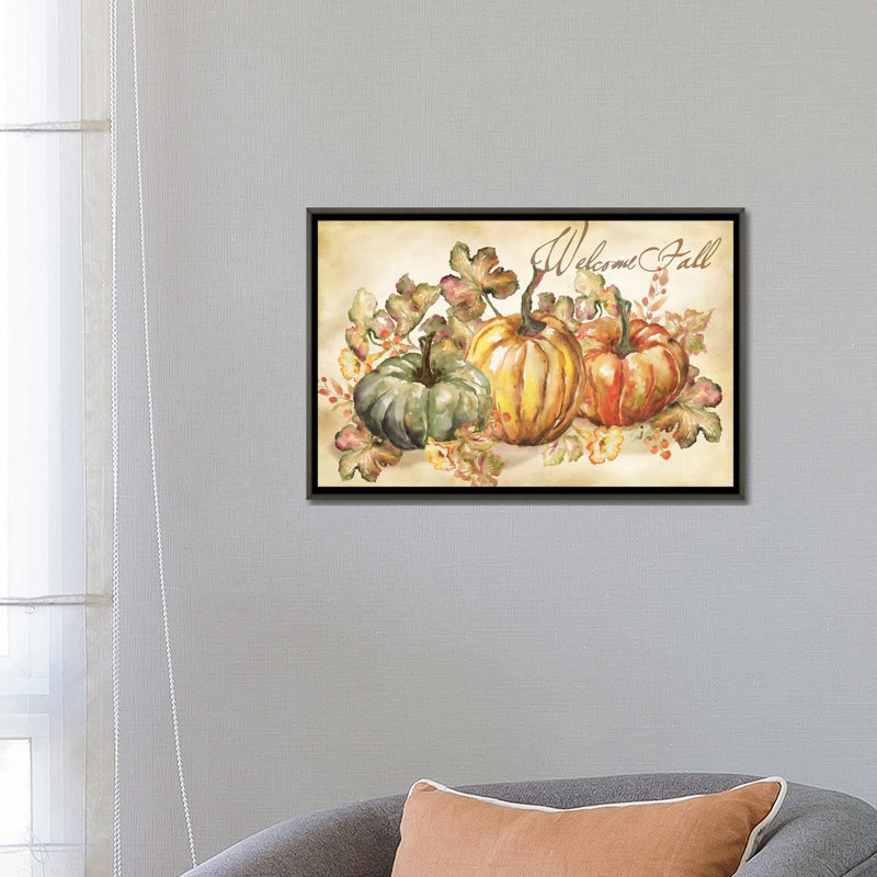«Watercolor Harvest Welcome Fall» par Tre Sorelle Studios - impression, H 18 po x l 26 po x P 1,5 po, Aucun mat