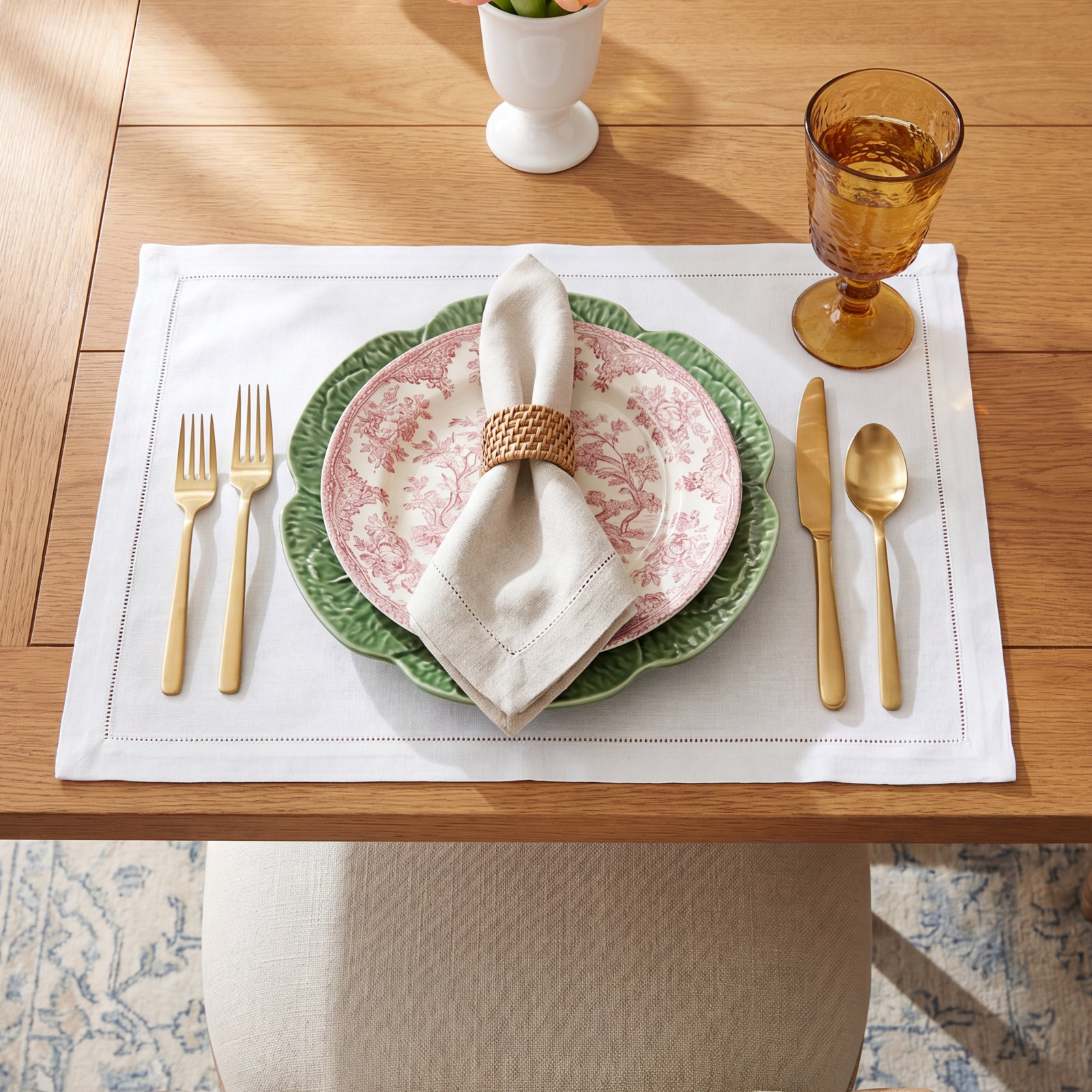 Gelder Linen Placemat, White