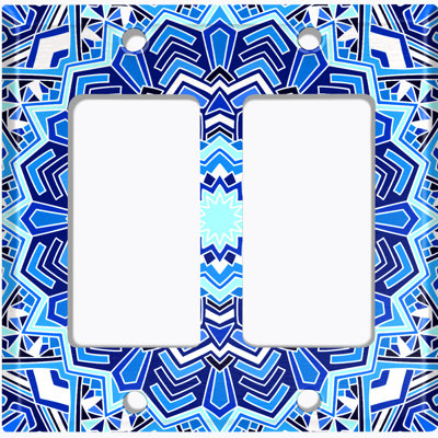 Patterned 2 - Gang Rocker Standard Wall Plate