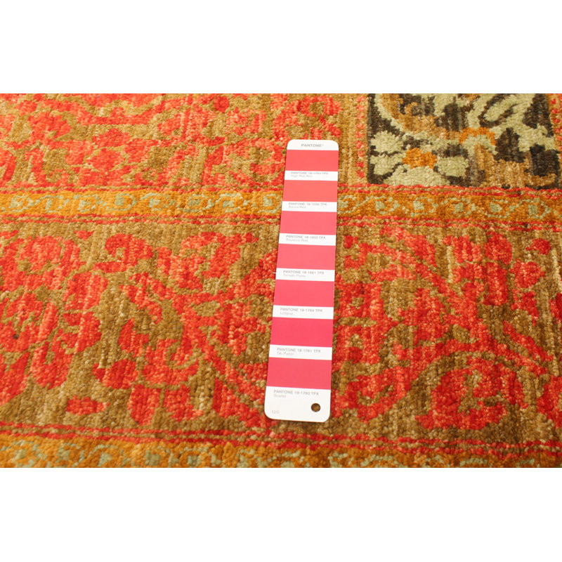Tapis de couloir unique en laine noué à la main nouvel âge Lahore Fin 4 pi 1 po x 9 pi 11 po Carsin