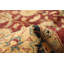 Tapis unique rouge foncé en laine noué à la main 6 pi 1 po x 8 pi 9 po nouvel âge pako