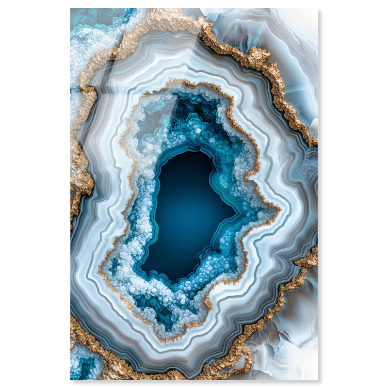 Art mural «Godeed Geode Eye II» par Art Remedy, prêt à accrocher, H 54 po x l 36 po