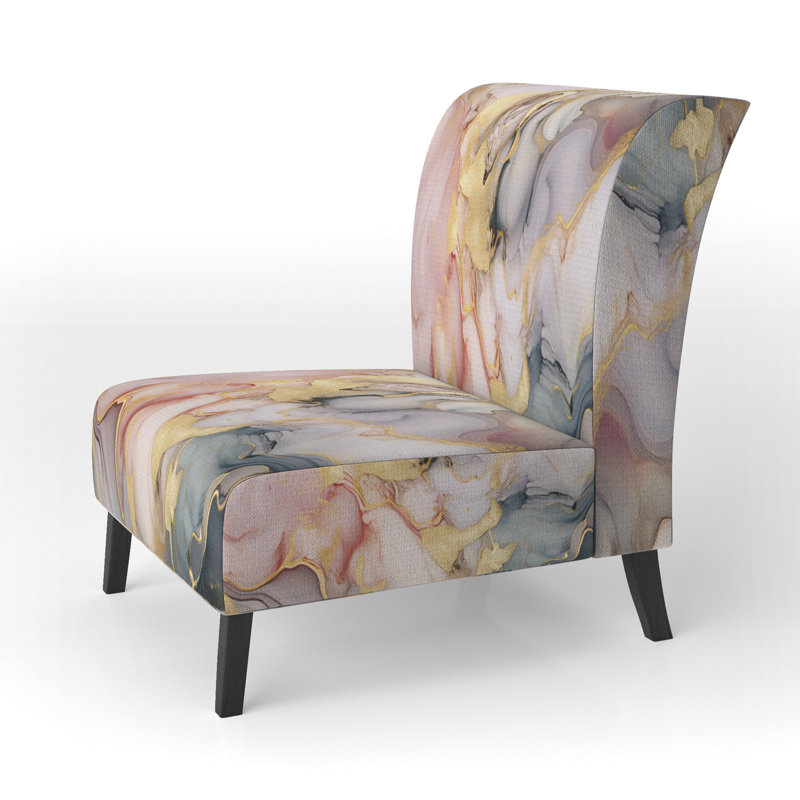 Fauteuil de chambre Berendien , Gris / velours rose