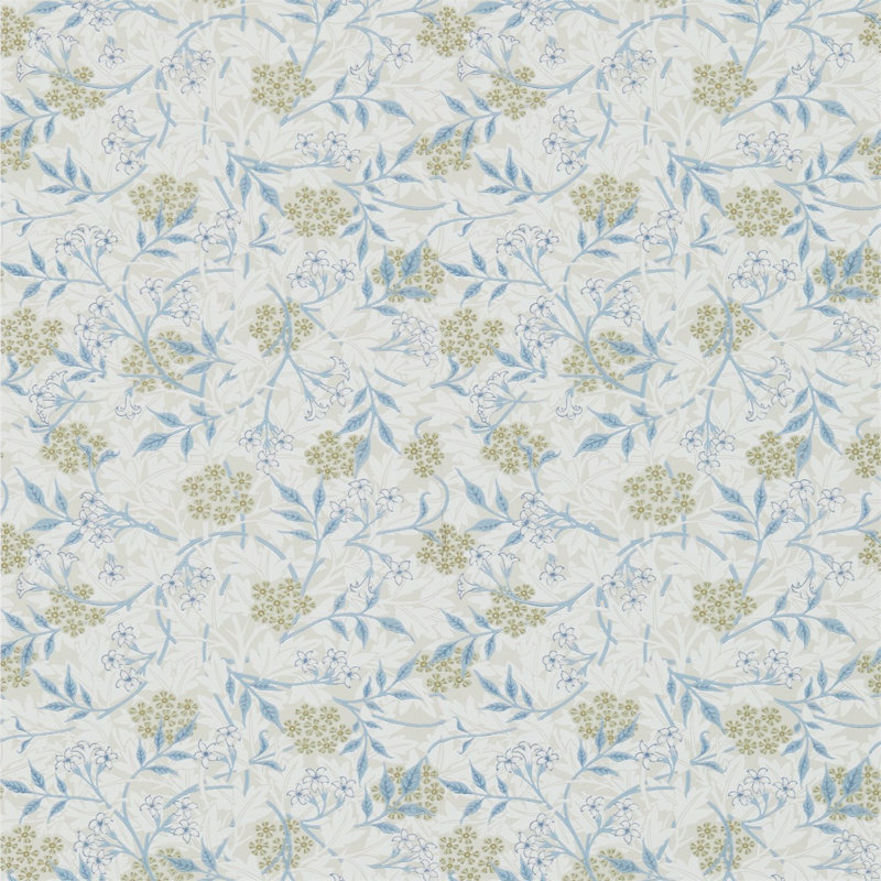 Jasmine Wallpaper, Ecru/Wood