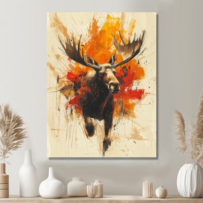 Amber Wild Moose Energy I - impression d'orignal sur métal