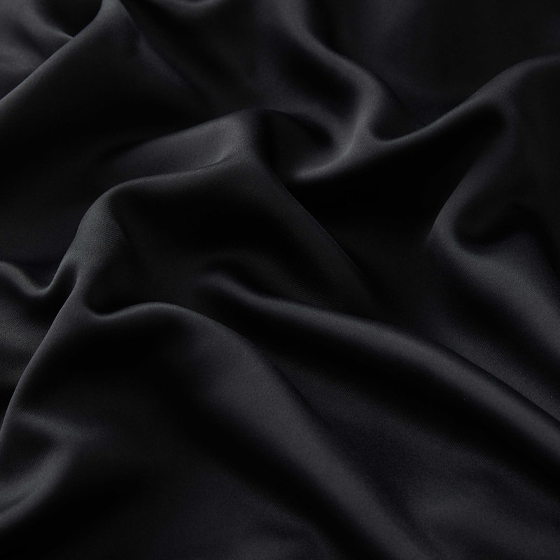 Alis Solid Color 100% Blackout Thermal Grommet Curtain Panels, Black, 42" W x 84" L