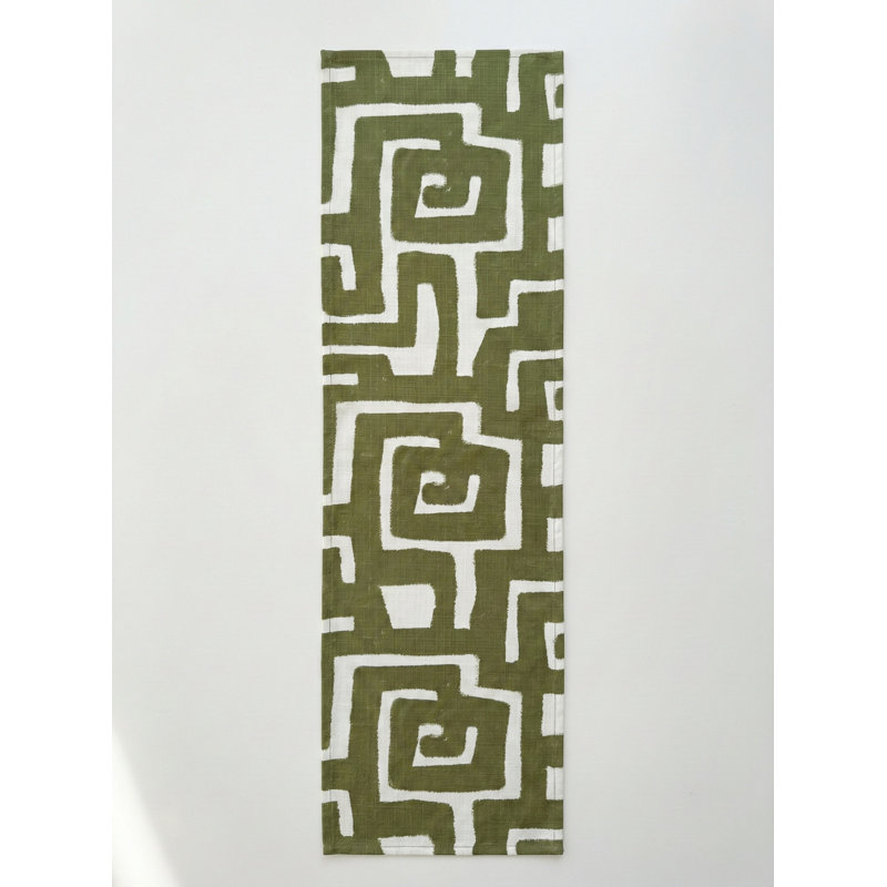 Chemin de table intérieur pur 14 pi 72 po Nomad Maze, Pure Green
