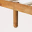 Structure de lit plateforme en bois de style grand lit avec tête de lit, sommier tapissier, assemblage facile