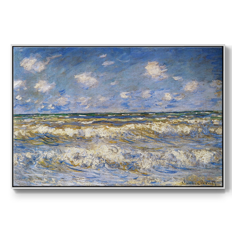 Rough Sea, 1881 sur toile, H 25 po x l 17 po x P 2 po, Toile encadrée flottée blanche