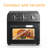 Family Size Air Fryer Toaster Oven Combo, 13QT, 360° Hot Air Circulation For Healthy Oil-Free Cooking, Multifunctional Convection Countertop Oven With Adjustable Time & Temp Control-121591749