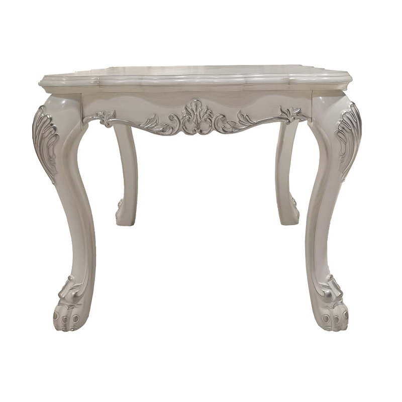 Table de bout en bois blanc os