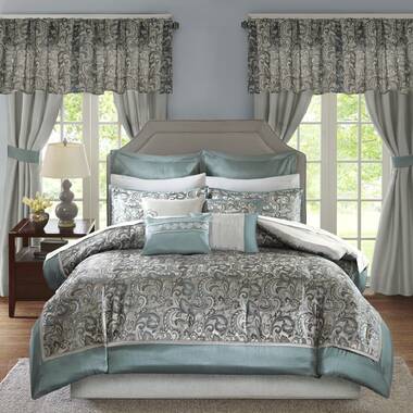 Astoria Grand Wightmans 24 Piece Comforter Set, Size: Queen, Blue