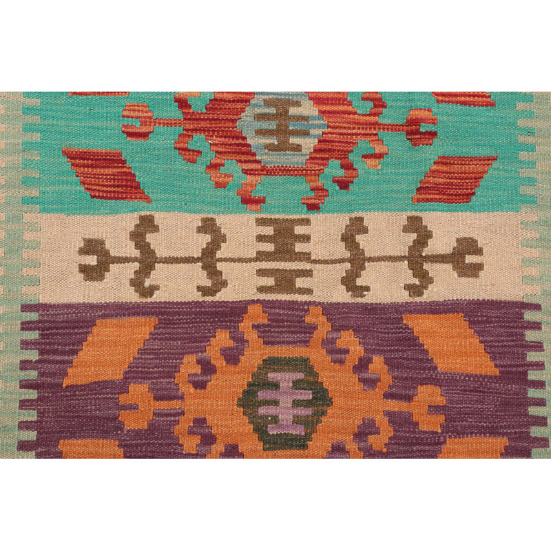 Geometric Wool Hand Woven 102cm X 151cm Area Rug