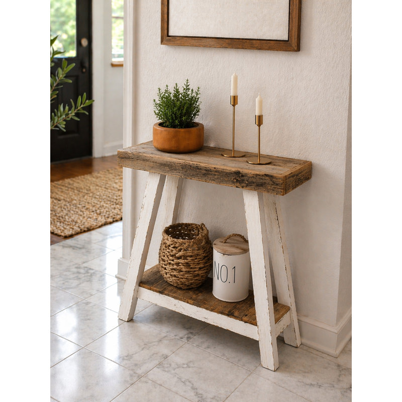 A-Frame 30x10x30 Console Table, 30" H x 30" W x 10" D