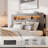 Bed Frame Full Size, Wood Platform Bed Frame With Storage LED Light Headboard And 2 USB , Noise Free,No Box Spring Needed And Easy Assembly Tool,Large Under Bed Storage,Dark Grey-691320118-691320116
