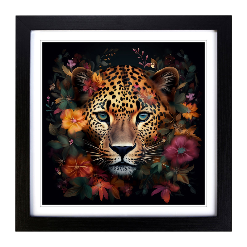 Leopard - Framed Print, Black