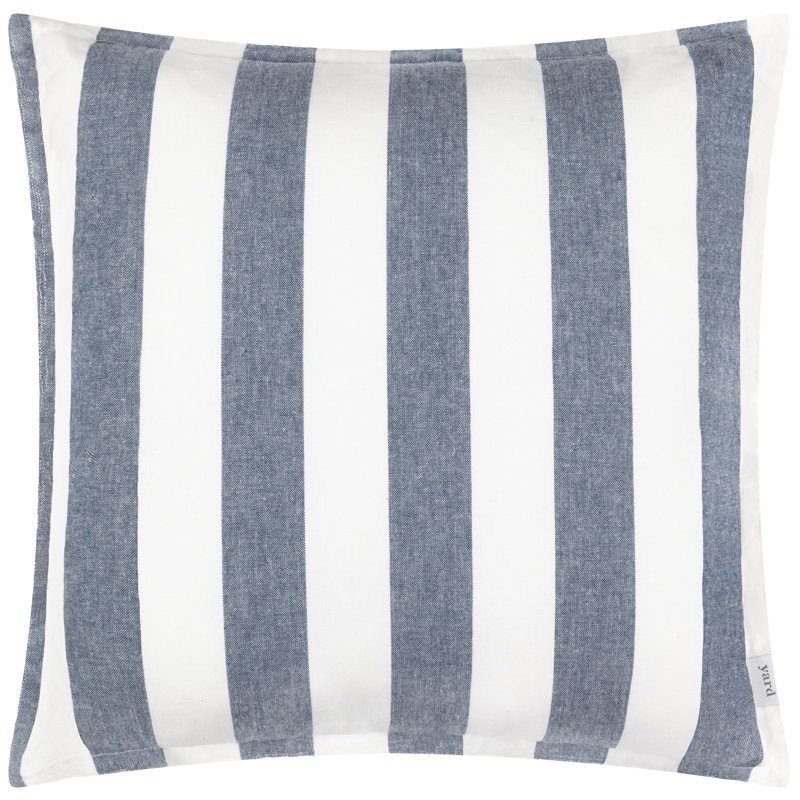 Paniagua Indoor / Outdoor Striped Square Cushion, Blue, Pillow Cover Only - No Insert
